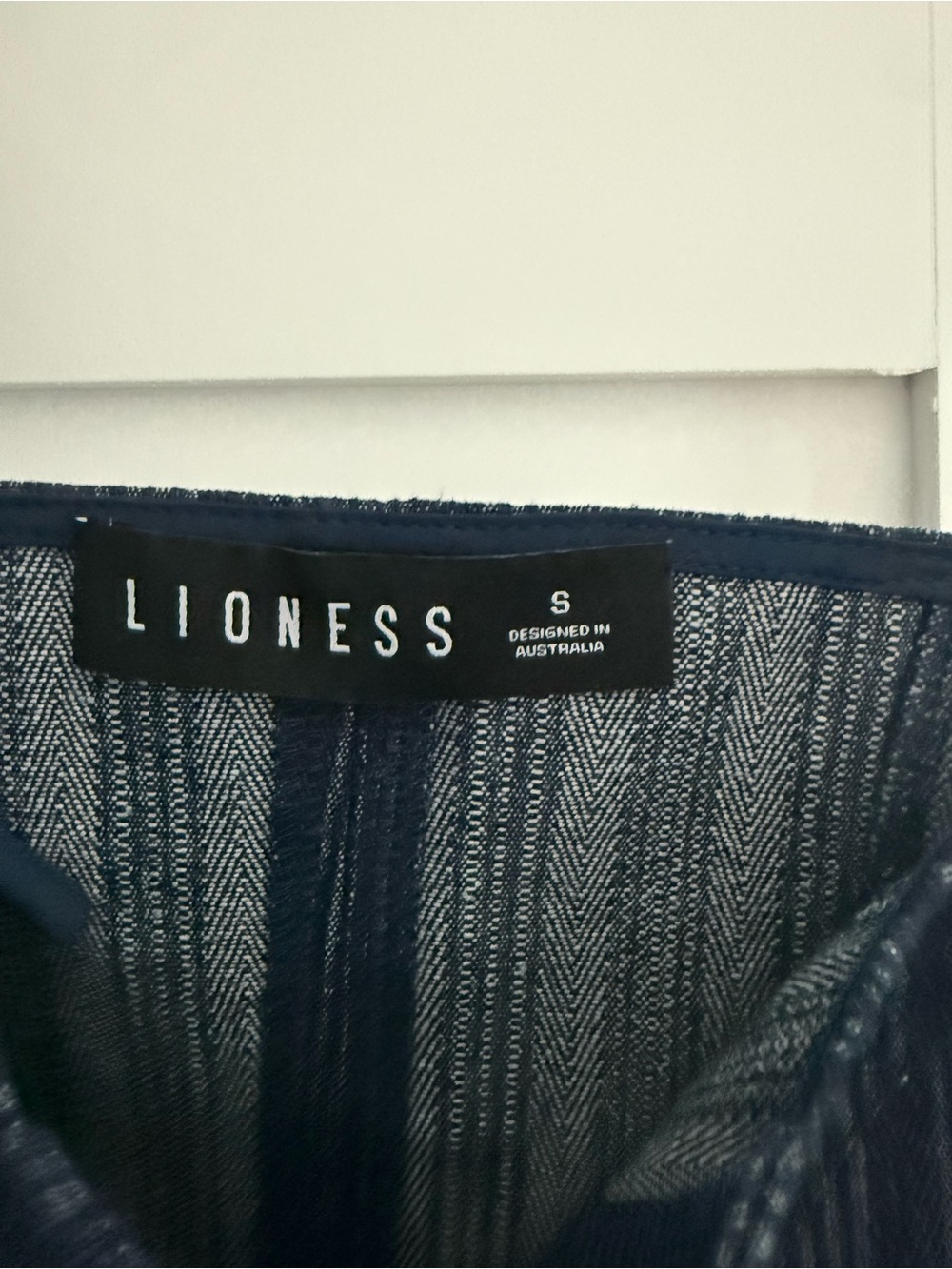 Lioness Navy Pinstripe Bow-Shoulder Cami - Picture 4 of 5